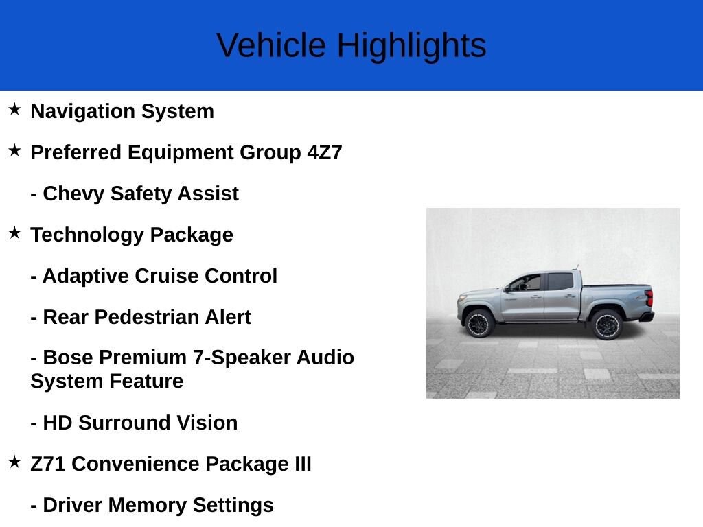 New 2026 Chevrolet Colorado Z71 Truck Crew Cab