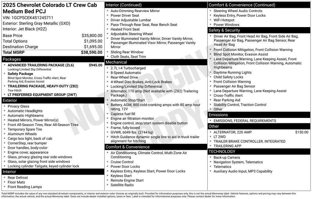 New 2025 Chevrolet Colorado LT Truck Crew Cab