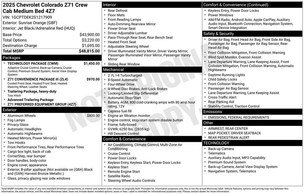 New 2025 Chevrolet Colorado Z71 Truck Crew Cab