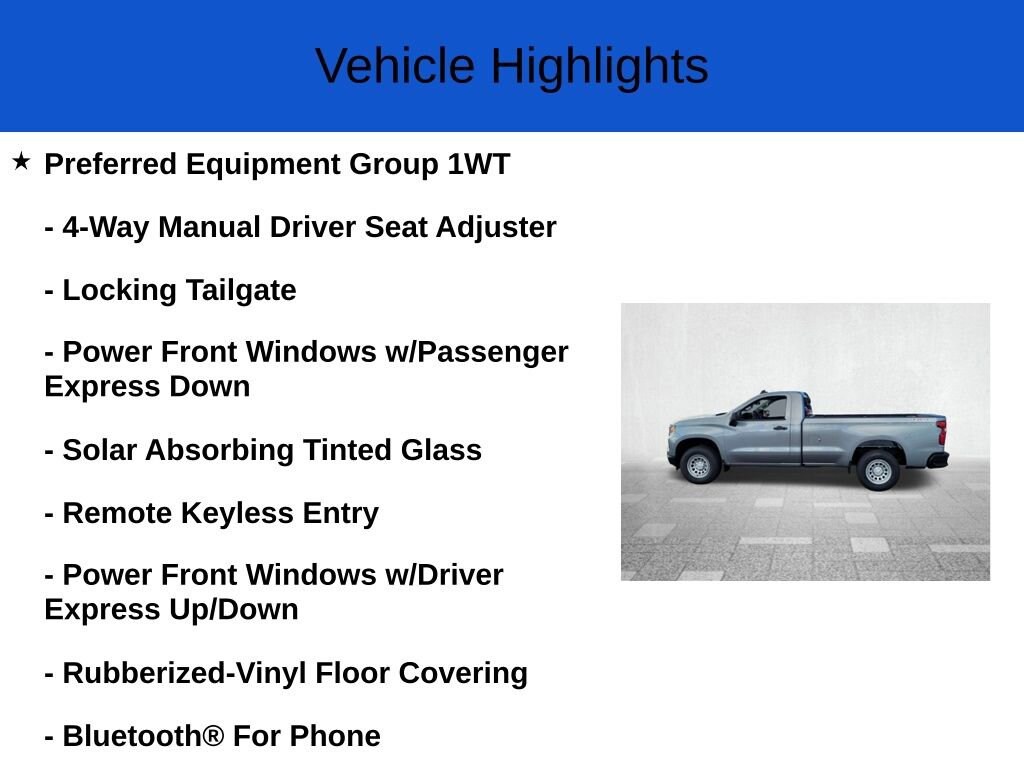 New 2026 Chevrolet Silverado 1500 Work Truck Truck Regular Cab