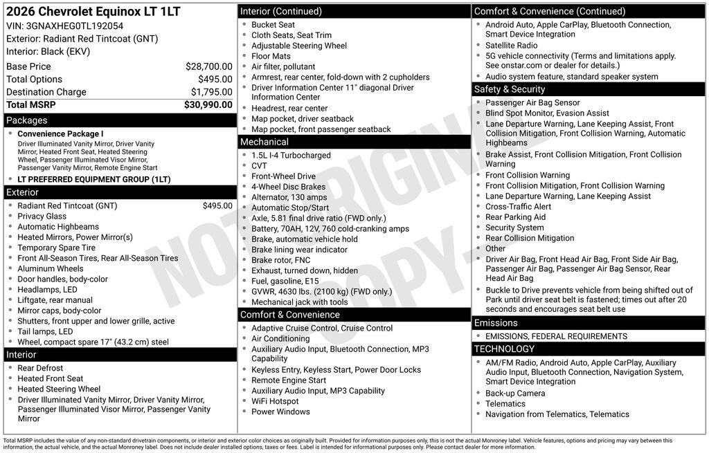 New 2026 Chevrolet Equinox LT SUV