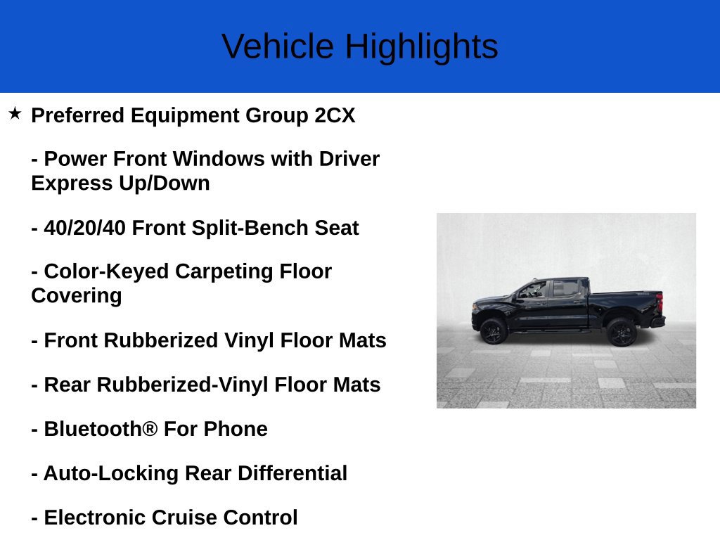 New 2026 Chevrolet Silverado 1500 Custom Trail Boss Truck Crew Cab