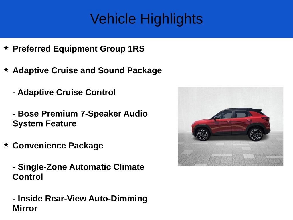 New 2026 Chevrolet Trailblazer RS SUV