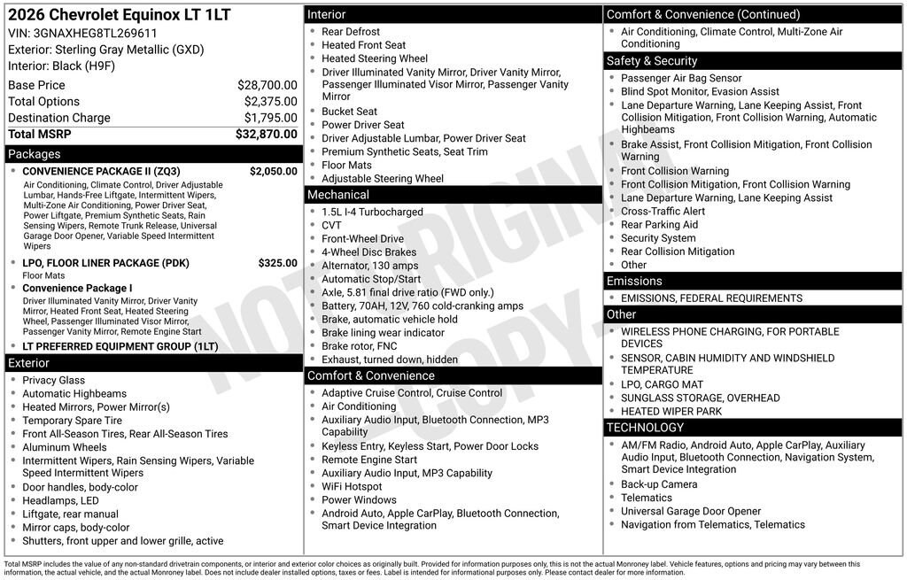 New 2026 Chevrolet Equinox LT SUV