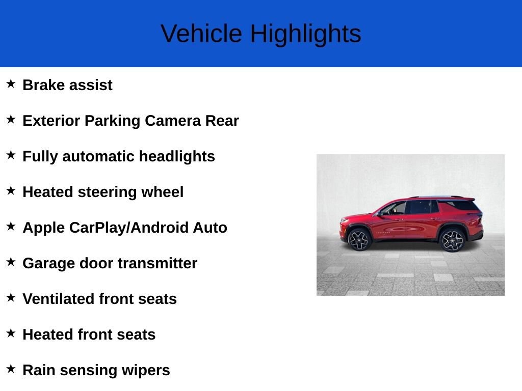 New 2025 Chevrolet Traverse High Country SUV