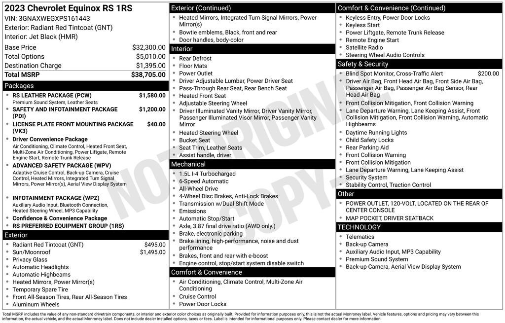 Certified 2023 Chevrolet Equinox RS SUV