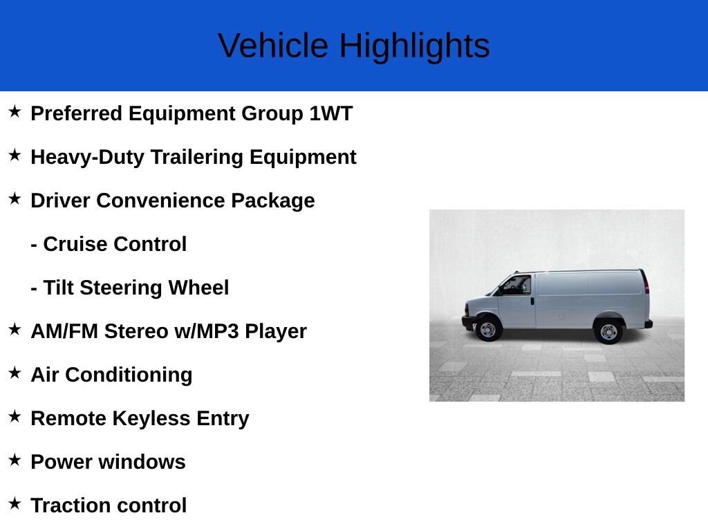 New 2025 Chevrolet Express Cargo 2500 Work Van Van Cargo Van