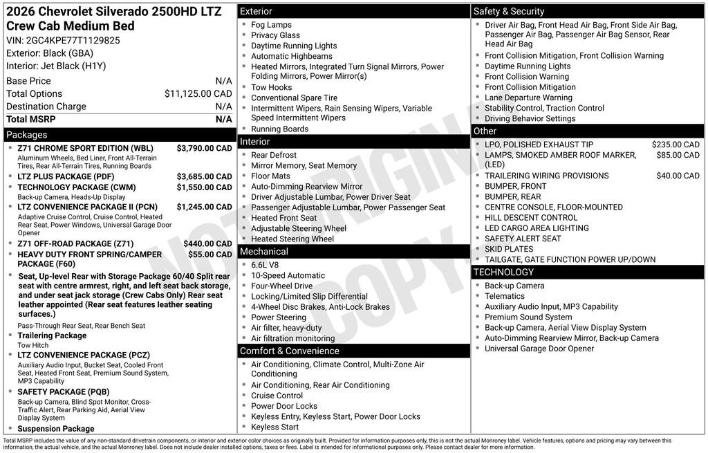 New 2026 Chevrolet Silverado 2500 HD LTZ Truck Crew Cab