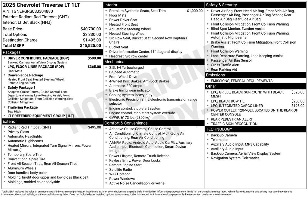 New 2025 Chevrolet Traverse LT SUV