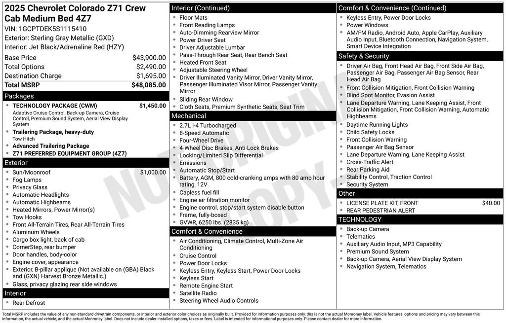 Certified 2025 Chevrolet Colorado Z71 Truck Crew Cab