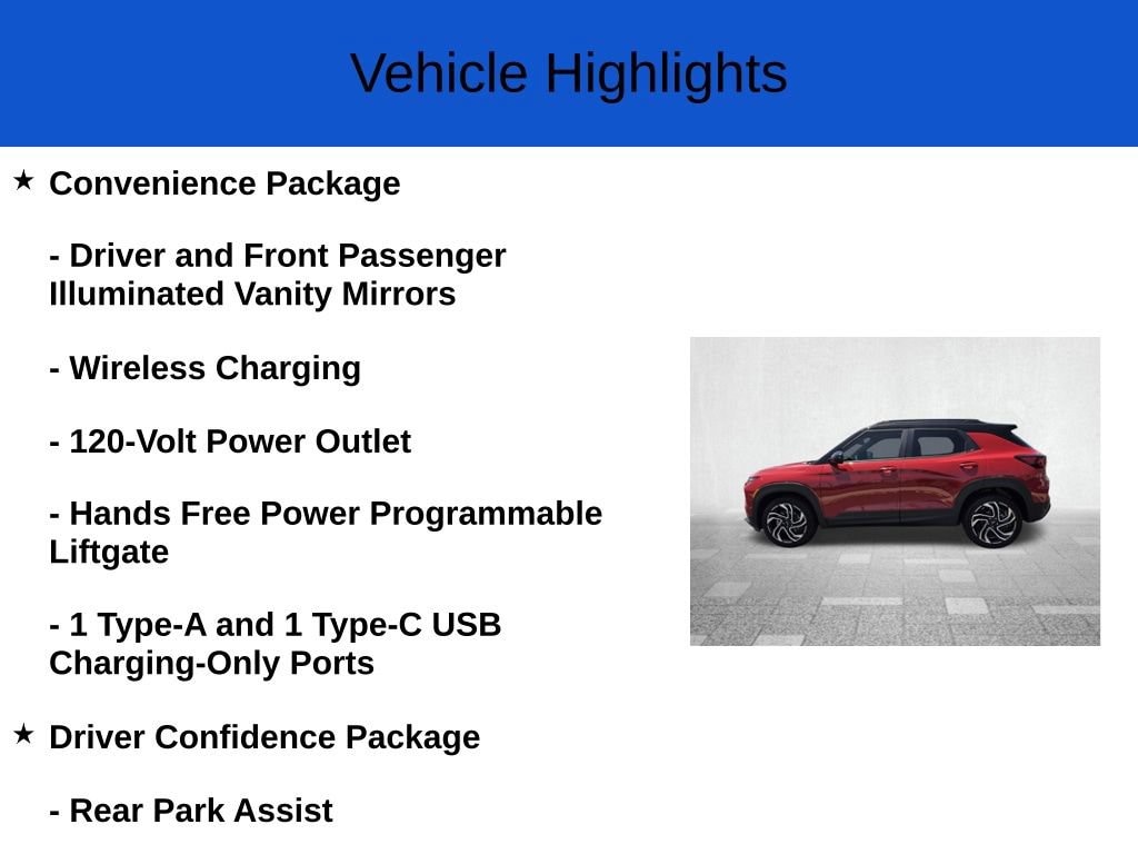 New 2026 Chevrolet Trailblazer RS SUV