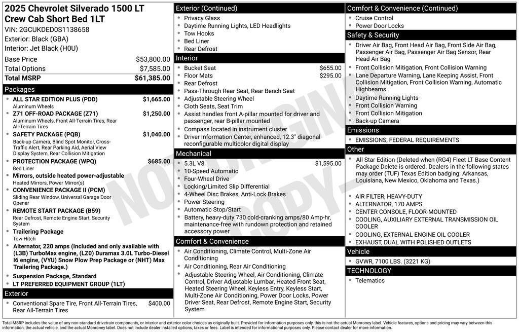 New 2025 Chevrolet Silverado 1500 LT w/1LT Truck Crew Cab