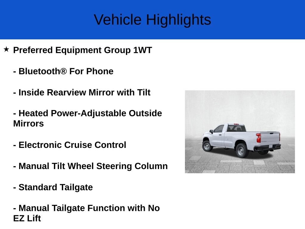 New 2026 Chevrolet Silverado 1500 Work Truck Truck Regular Cab