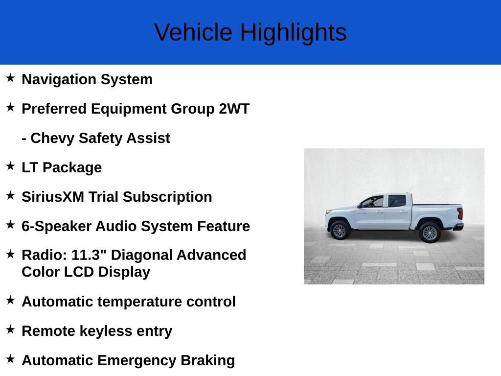 New 2025 Chevrolet Colorado LT Truck Crew Cab