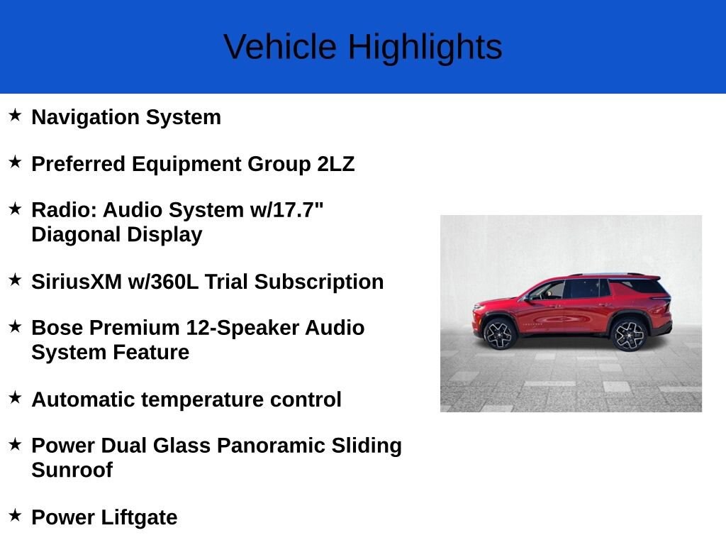 New 2025 Chevrolet Traverse High Country SUV
