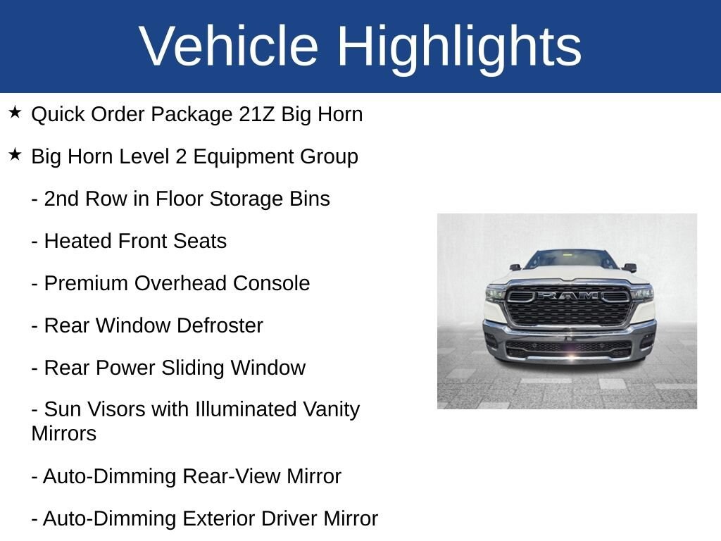 Used 2026 Ram 1500 Big Horn/Lone Star Truck Crew Cab