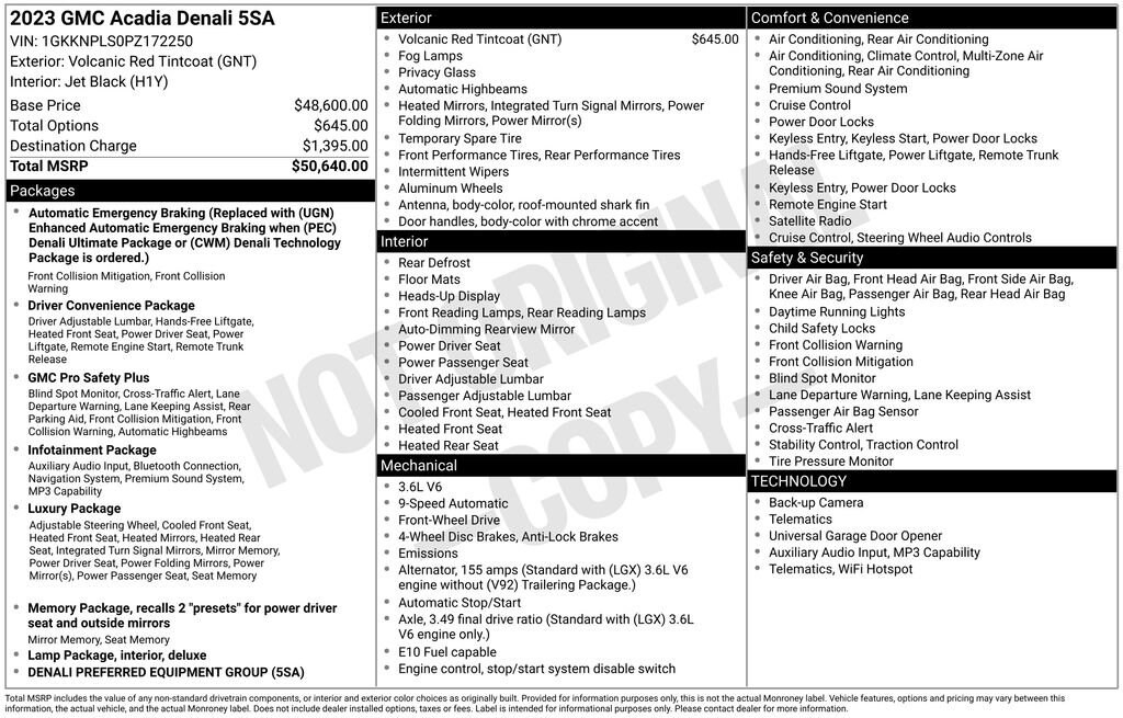 Certified 2023 GMC Acadia Denali SUV