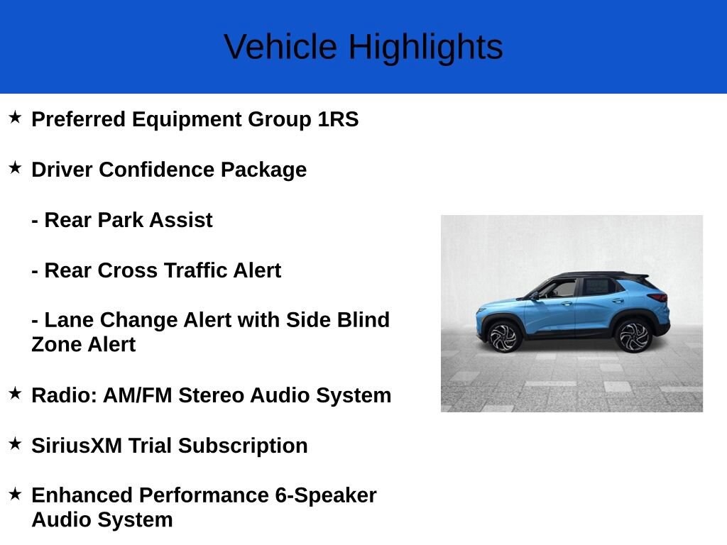 New 2026 Chevrolet Trailblazer RS SUV