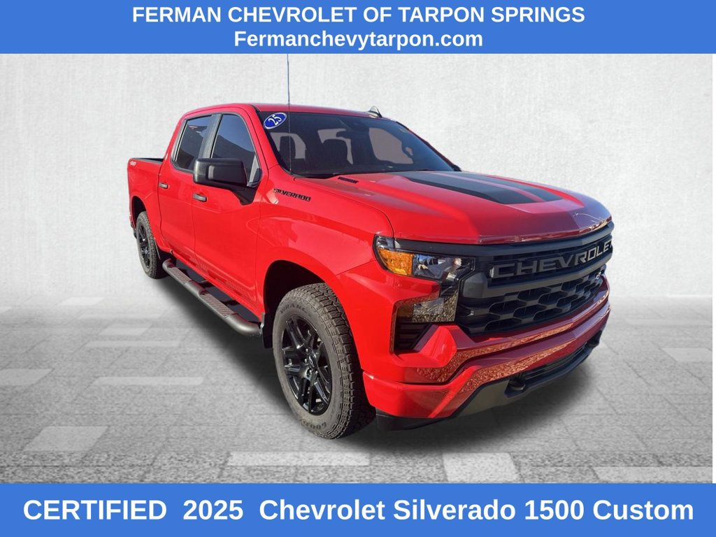 Certified 2025 Chevrolet Silverado 1500 Custom Truck Crew Cab