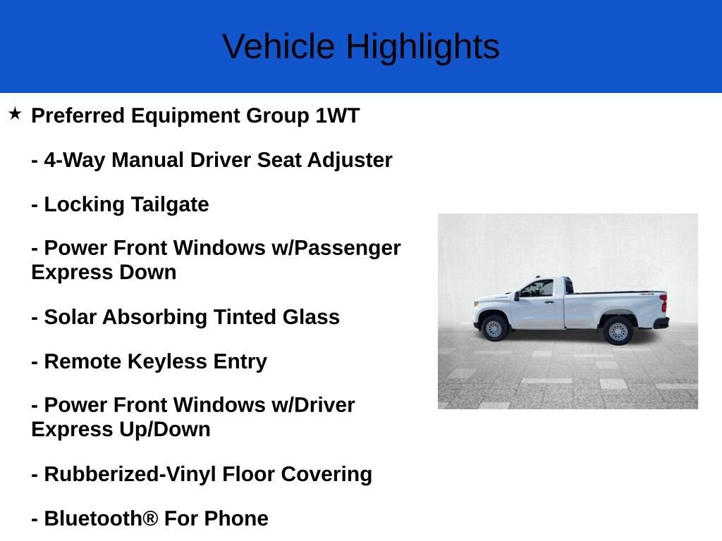 New 2026 Chevrolet Silverado 1500 Work Truck Truck Regular Cab