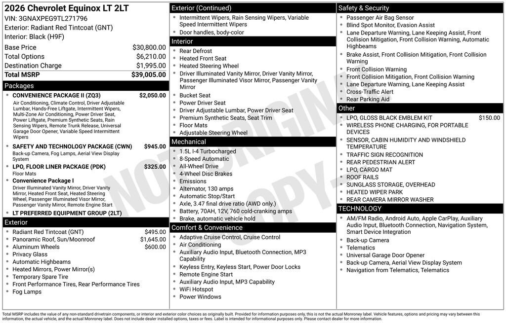 New 2026 Chevrolet Equinox LT SUV
