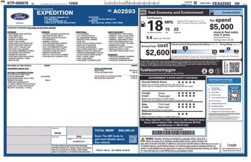 New 2027 Ford Expedition Tremor SUV