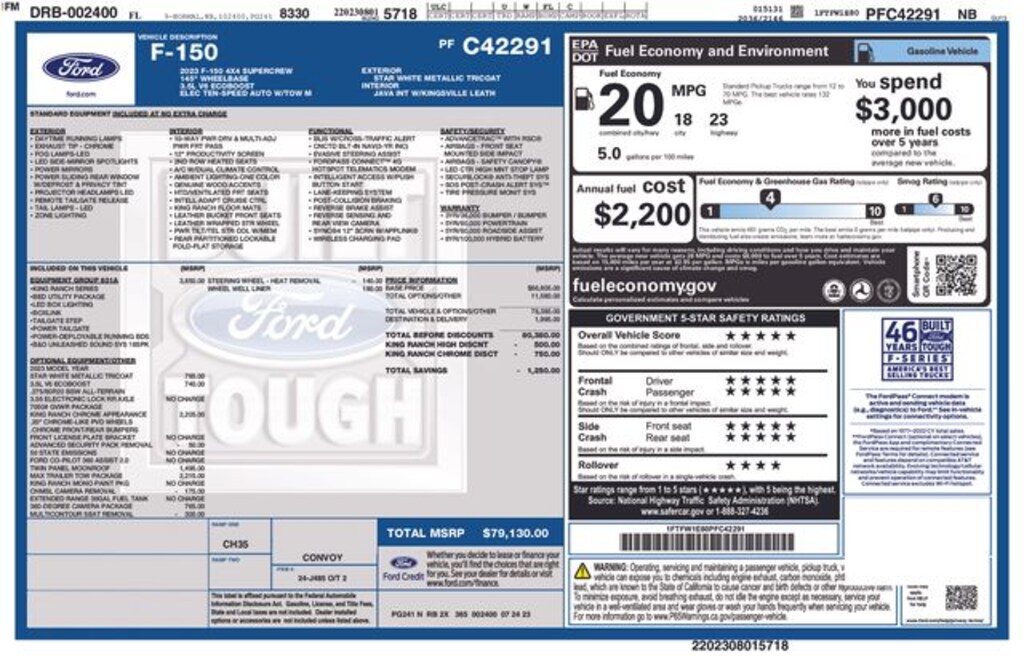 Certified 2023 Ford F-150 King Ranch Truck SuperCrew Cab