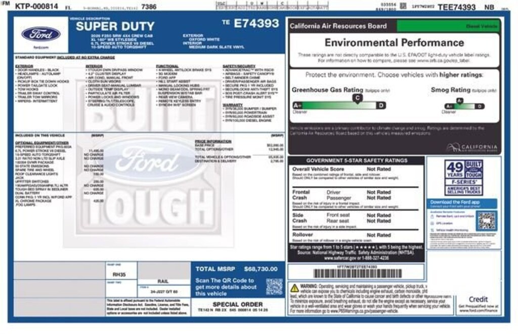New 2026 Ford F-250SD XL Truck Crew Cab