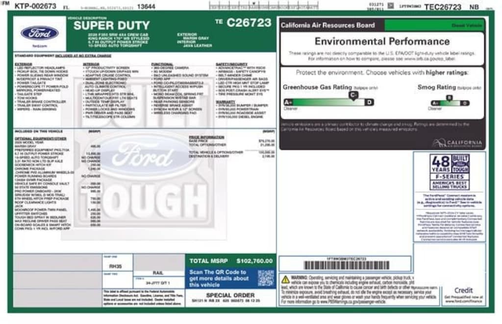 Used 2026 Ford F-350SD King Ranch Truck Crew Cab