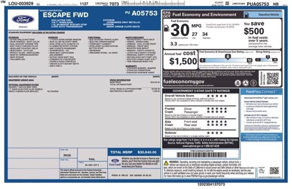 Certified 2023 Ford Escape Active SUV