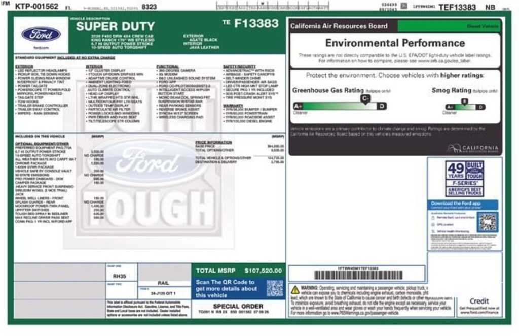 New 2026 Ford F-450SD King Ranch Truck Crew Cab