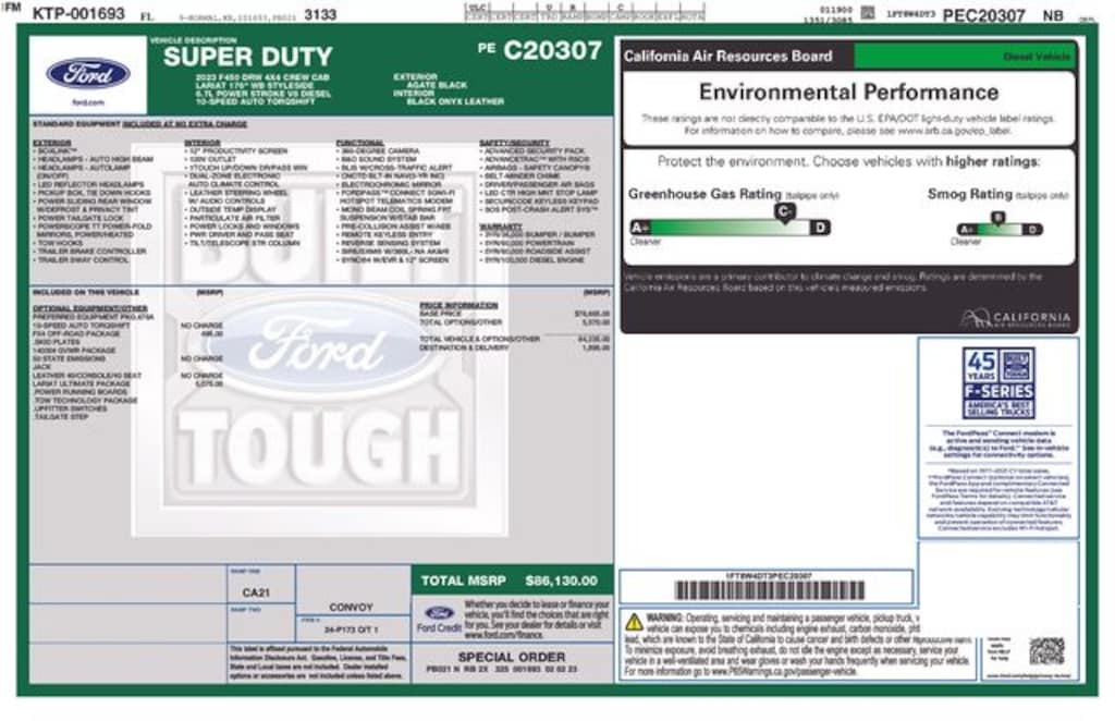 Certified 2023 Ford F-450SD Lariat Truck Crew Cab