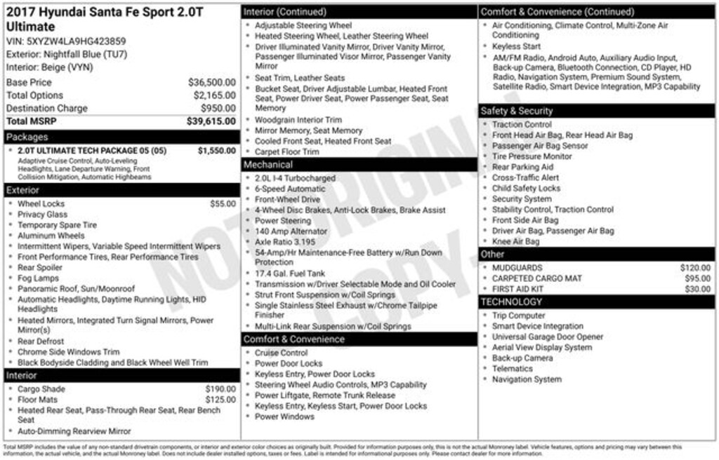 Certified 2017 Hyundai Santa Fe Sport 2.0T Ultimate SUV