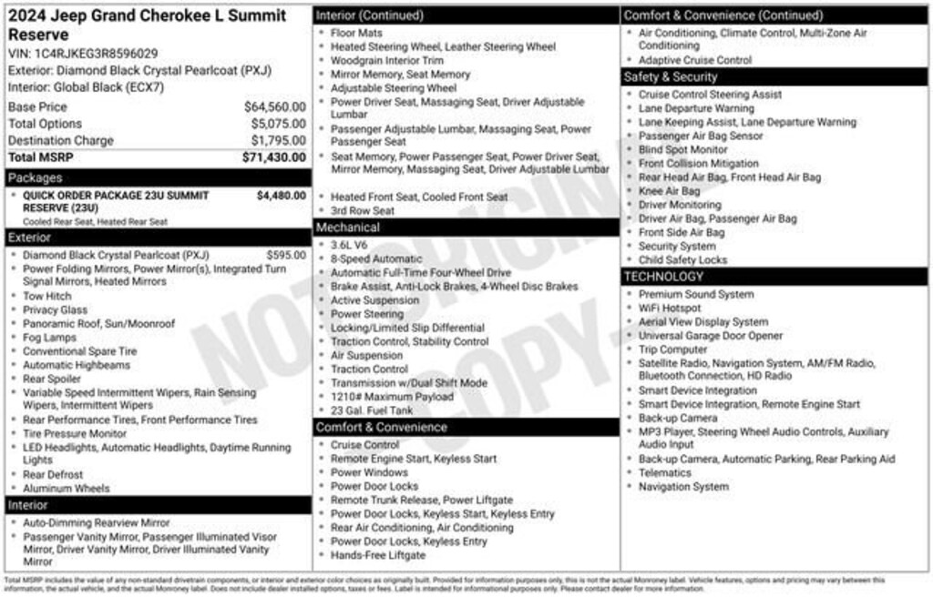 Certified 2024 Jeep Grand Cherokee L Summit SUV