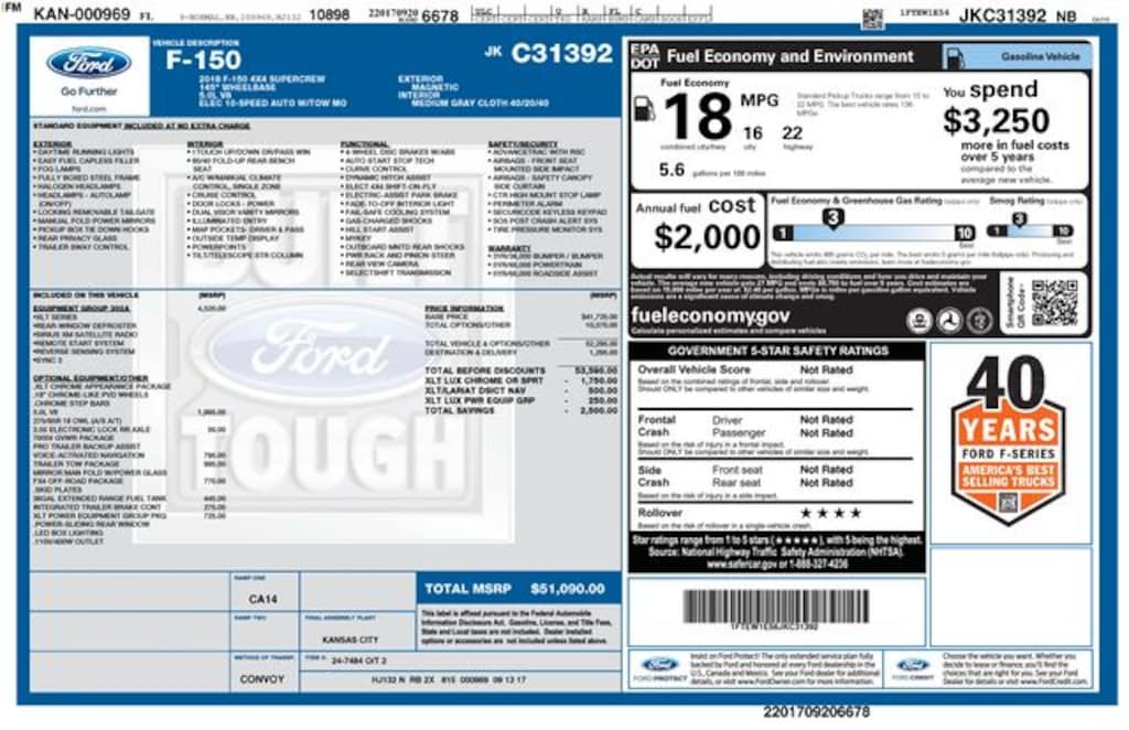 Certified 2018 Ford F-150 XLT Truck SuperCrew Cab