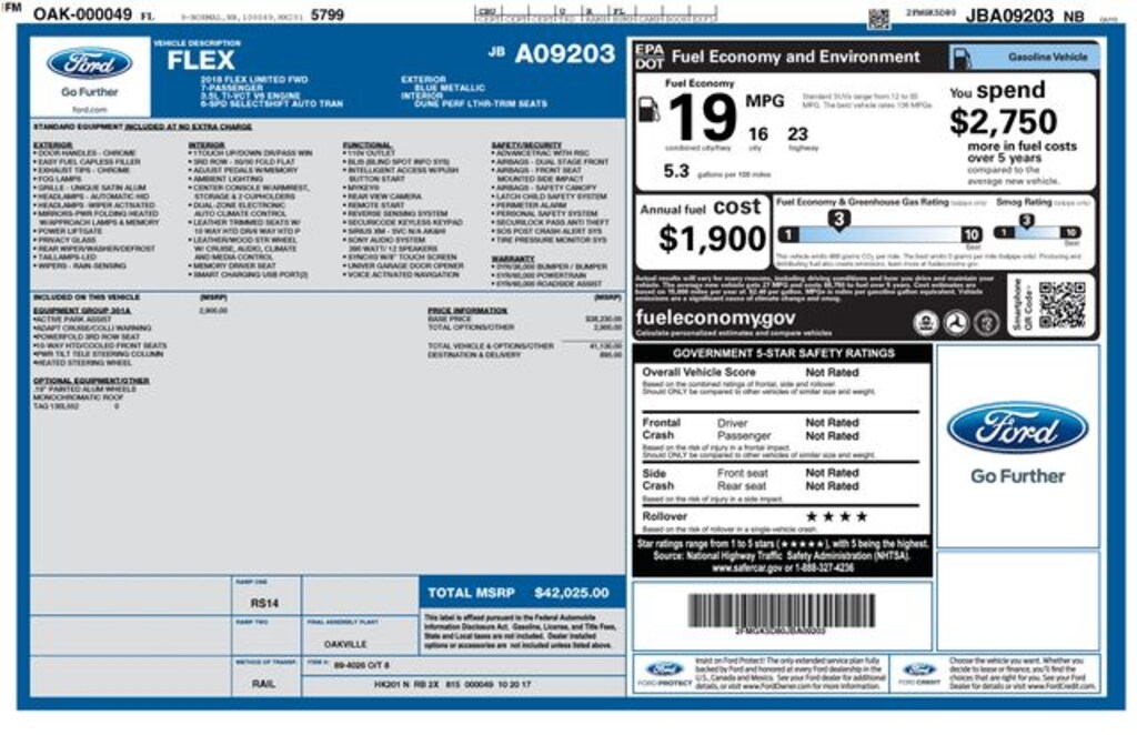 Certified 2018 Ford Flex Limited SUV