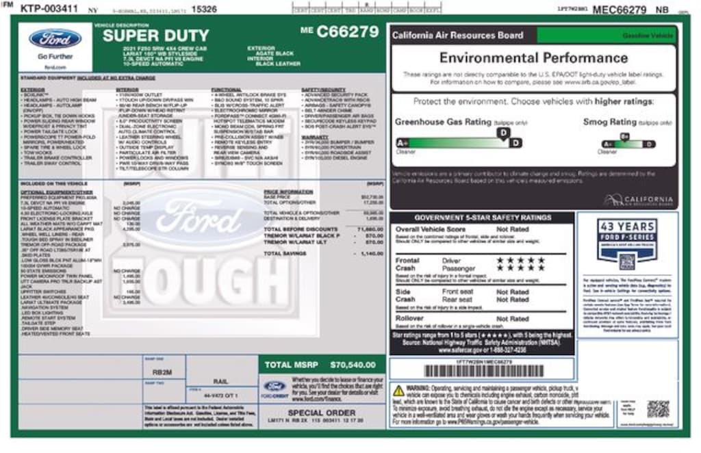 Certified 2021 Ford F-250SD Lariat Truck Crew Cab