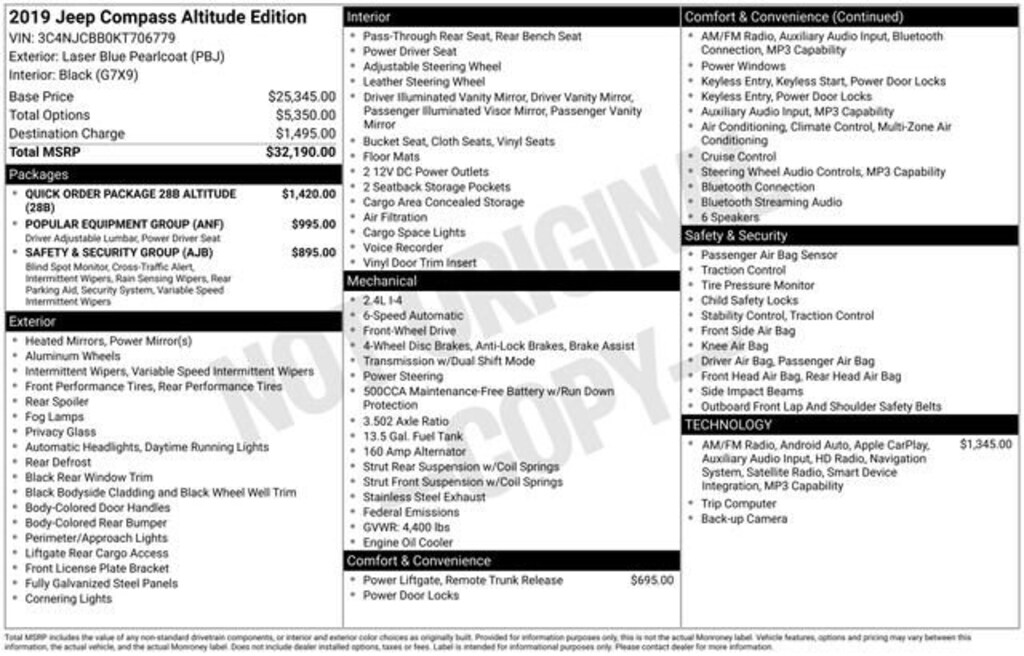 Certified 2019 Jeep Compass Latitude SUV