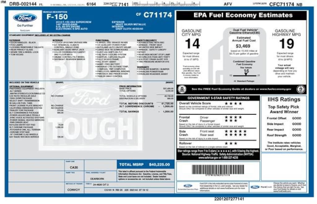 Used 2012 Ford F-150 XLT Truck SuperCrew Cab