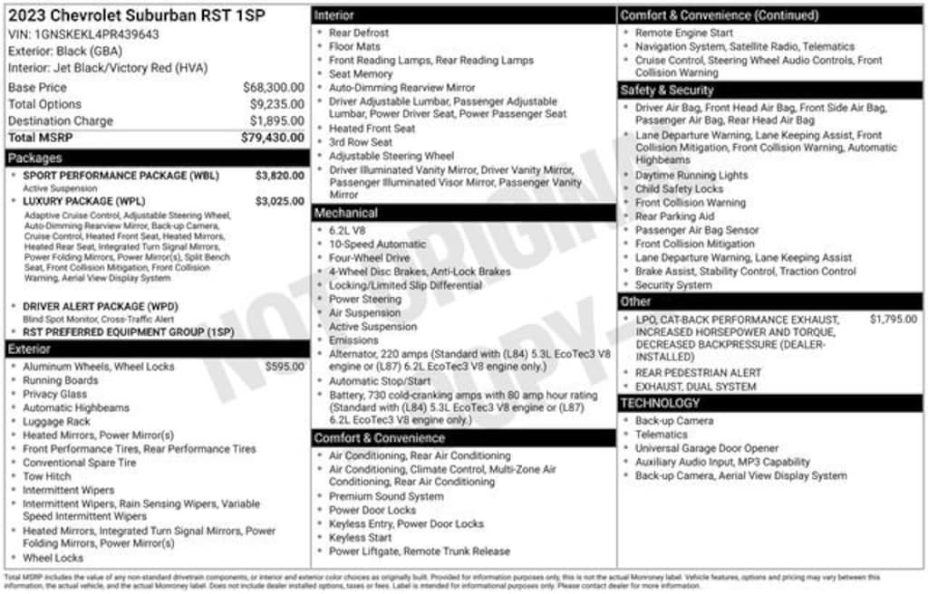 Certified 2023 Chevrolet Suburban RST SUV