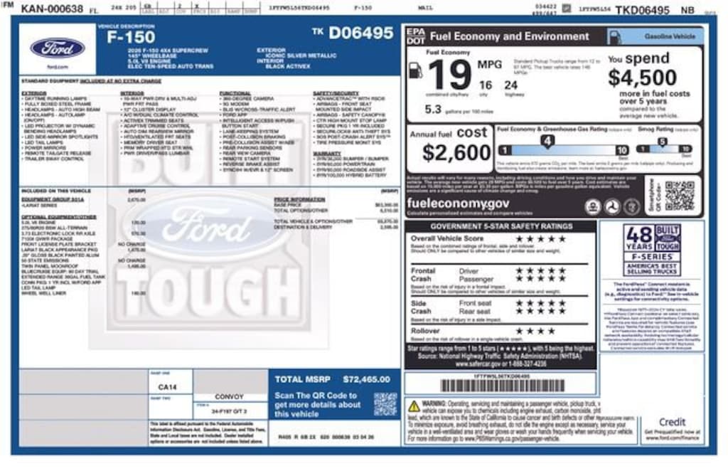 New 2026 Ford F-150 Lariat Truck SuperCrew Cab