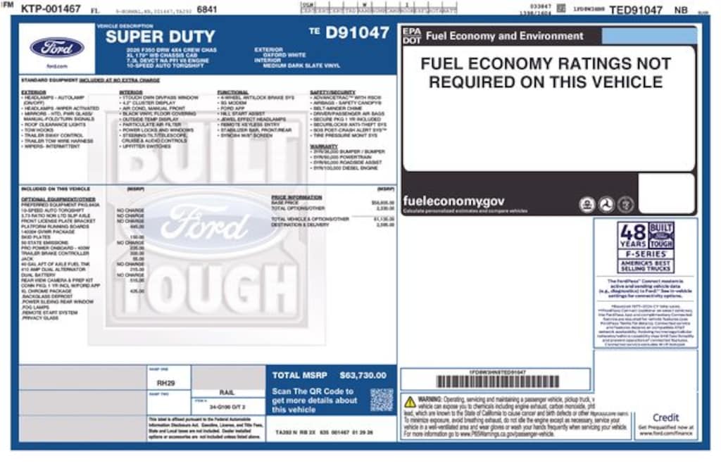 New 2026 Ford F-350SD XL Truck Crew Cab