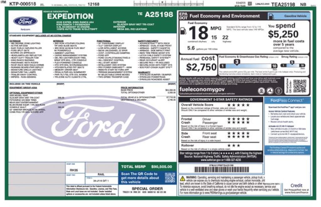 New 2026 Ford Expedition King Ranch SUV