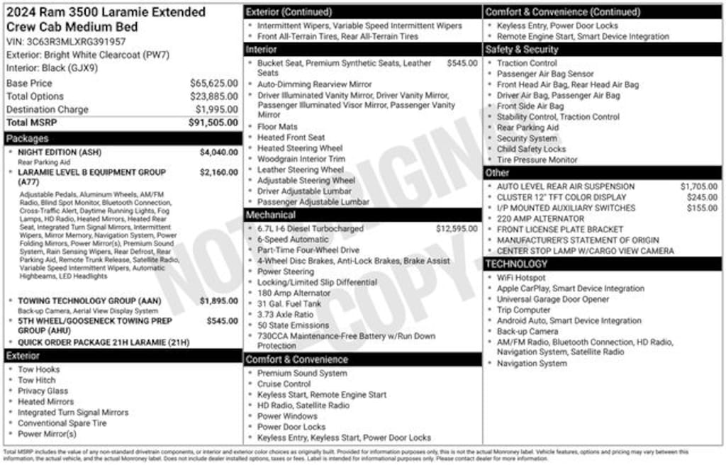 Used 2024 Ram 3500 Laramie Truck Mega Cab