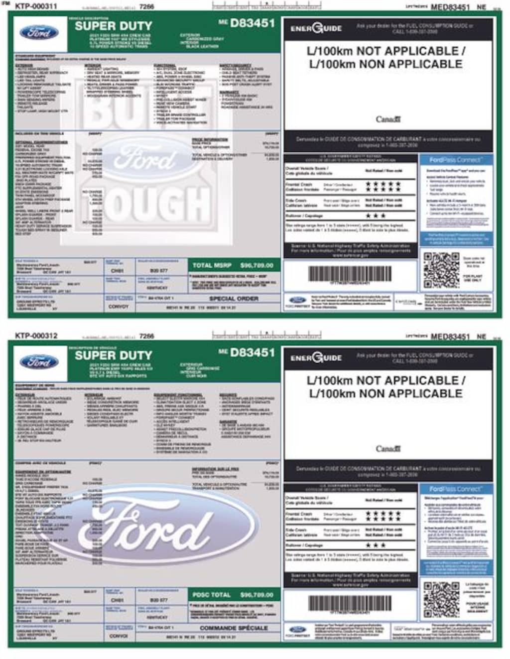 Used 2021 Ford F-250SD Platinum Truck Crew Cab