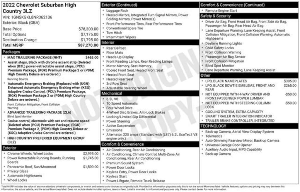 Certified 2022 Chevrolet Suburban High Country SUV