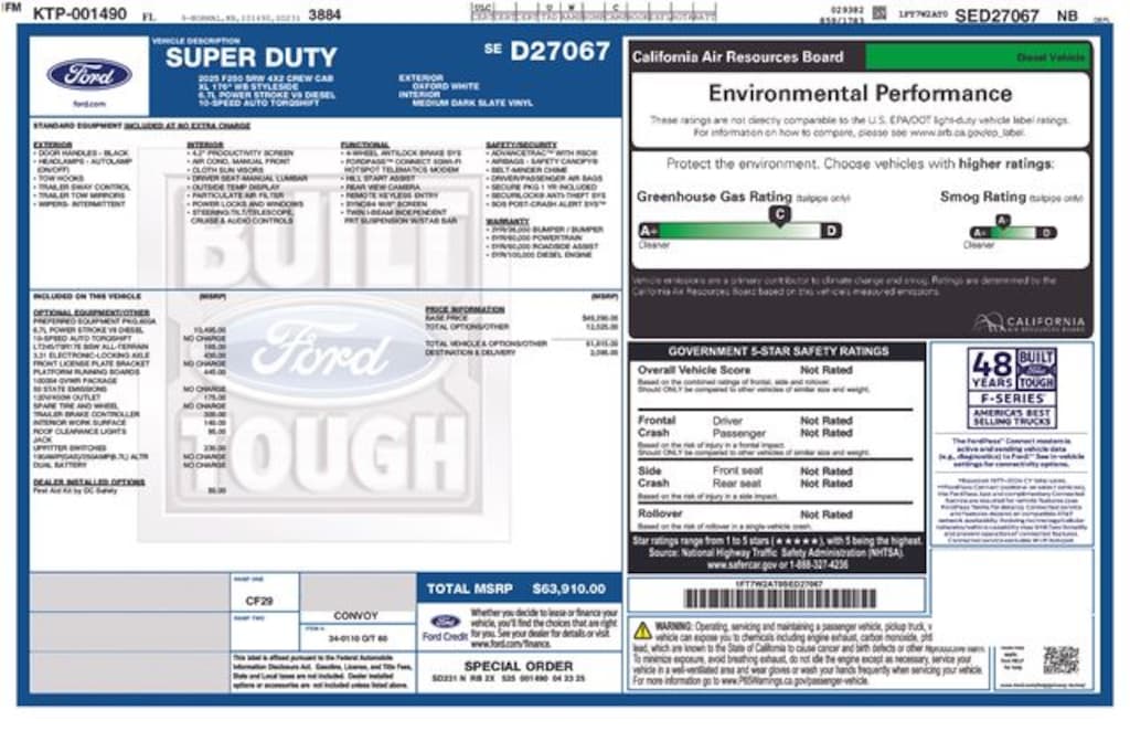 New 2025 Ford F-250SD XL Truck Crew Cab