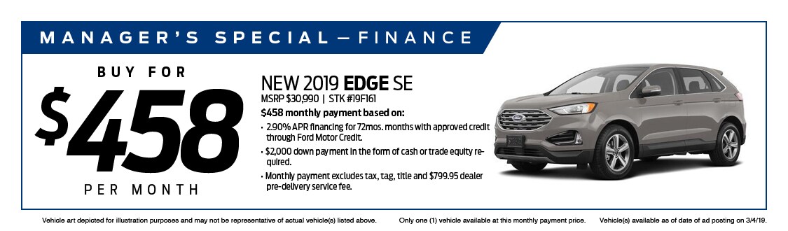 new ford dealer specials