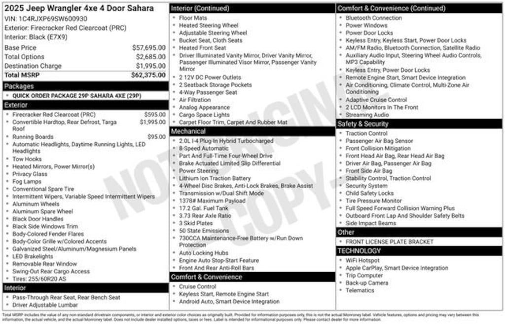 Certified 2025 Jeep Wrangler Sahara 4xe SUV
