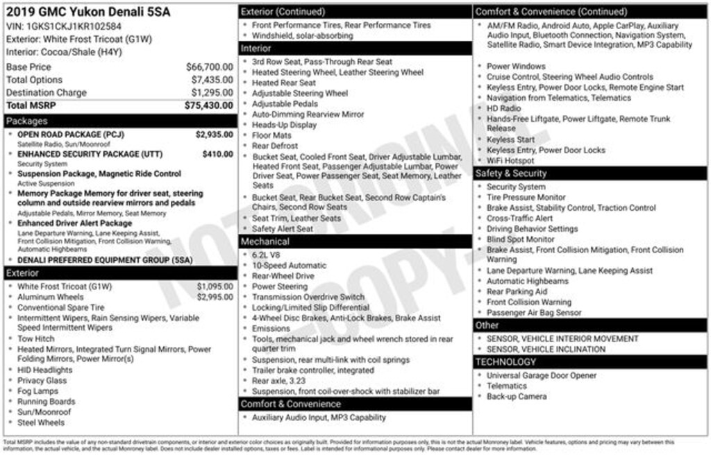 Used 2019 GMC Yukon Denali SUV